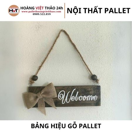 Bảng hiệu gỗ pallet