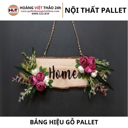 Bảng hiệu gỗ pallet