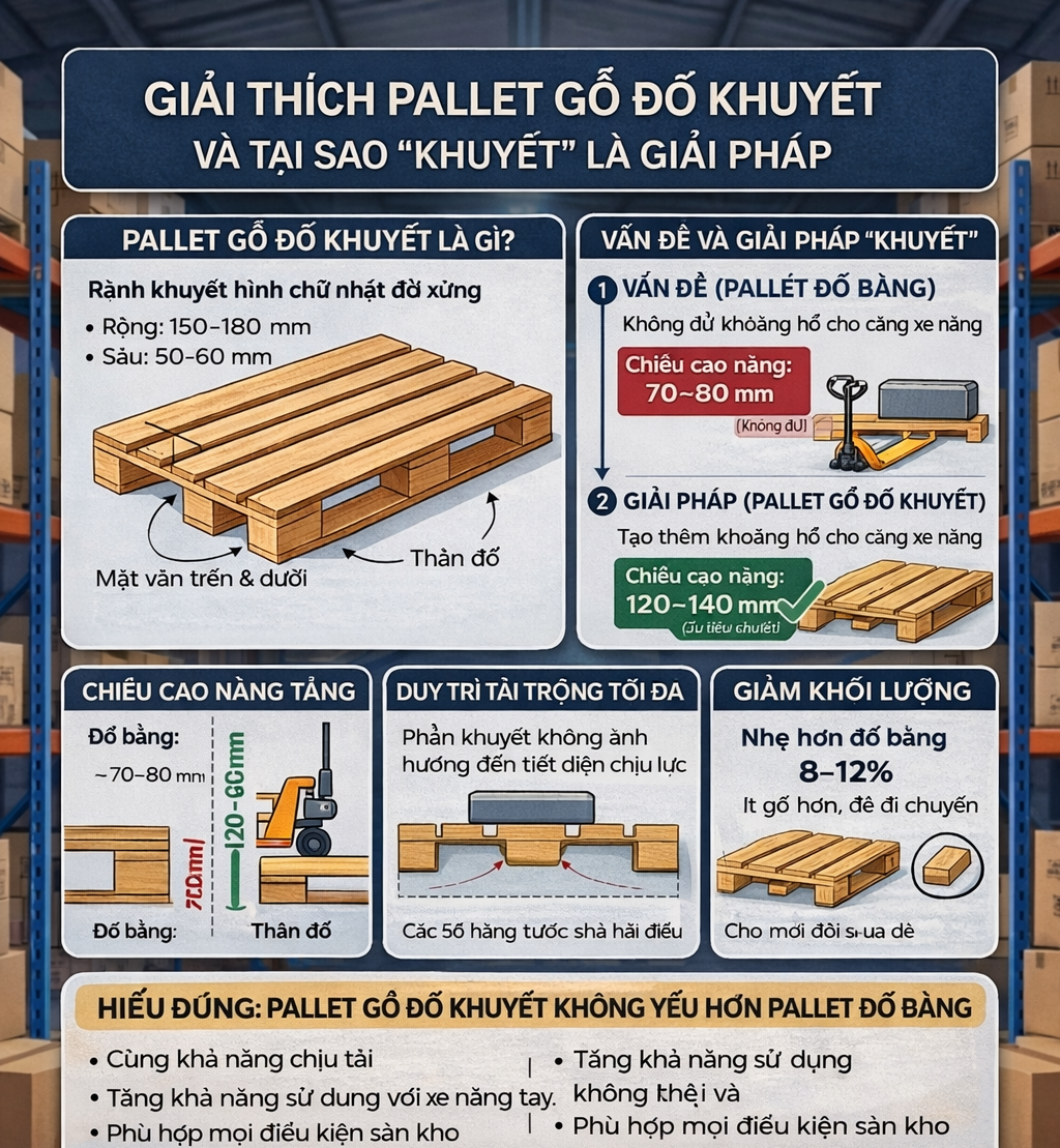 mô tả pallet gỗ đố khuyết