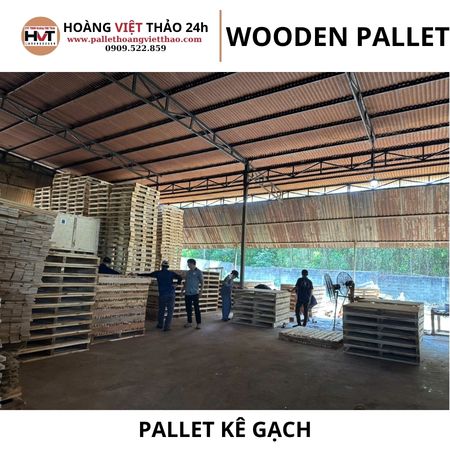 pallet gỗ k&ecirc; gạch