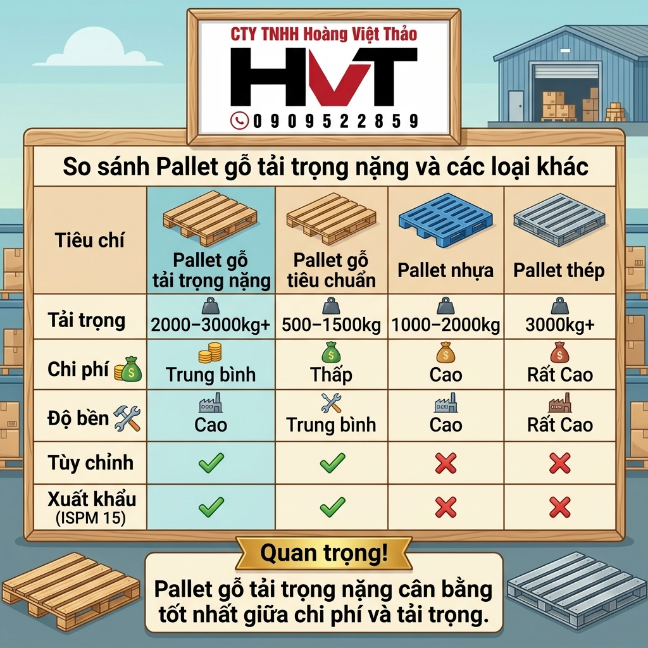 so s&aacute;nh pallet gỗ tải trọng nặng