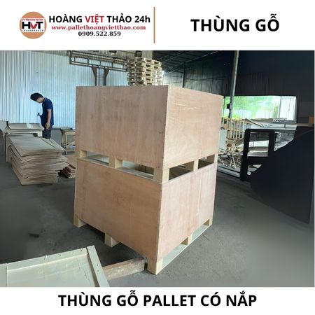 thùng gỗ pallet có nắp