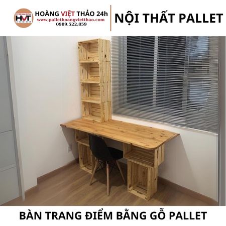 Bàn Trang Điểm Bằng Gỗ Pallet